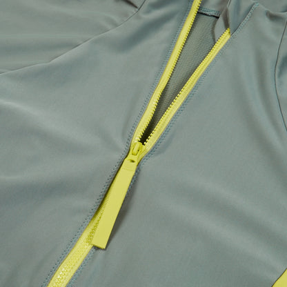 Speedo Long Sleeve Zip Colourblock Swimsuit Green