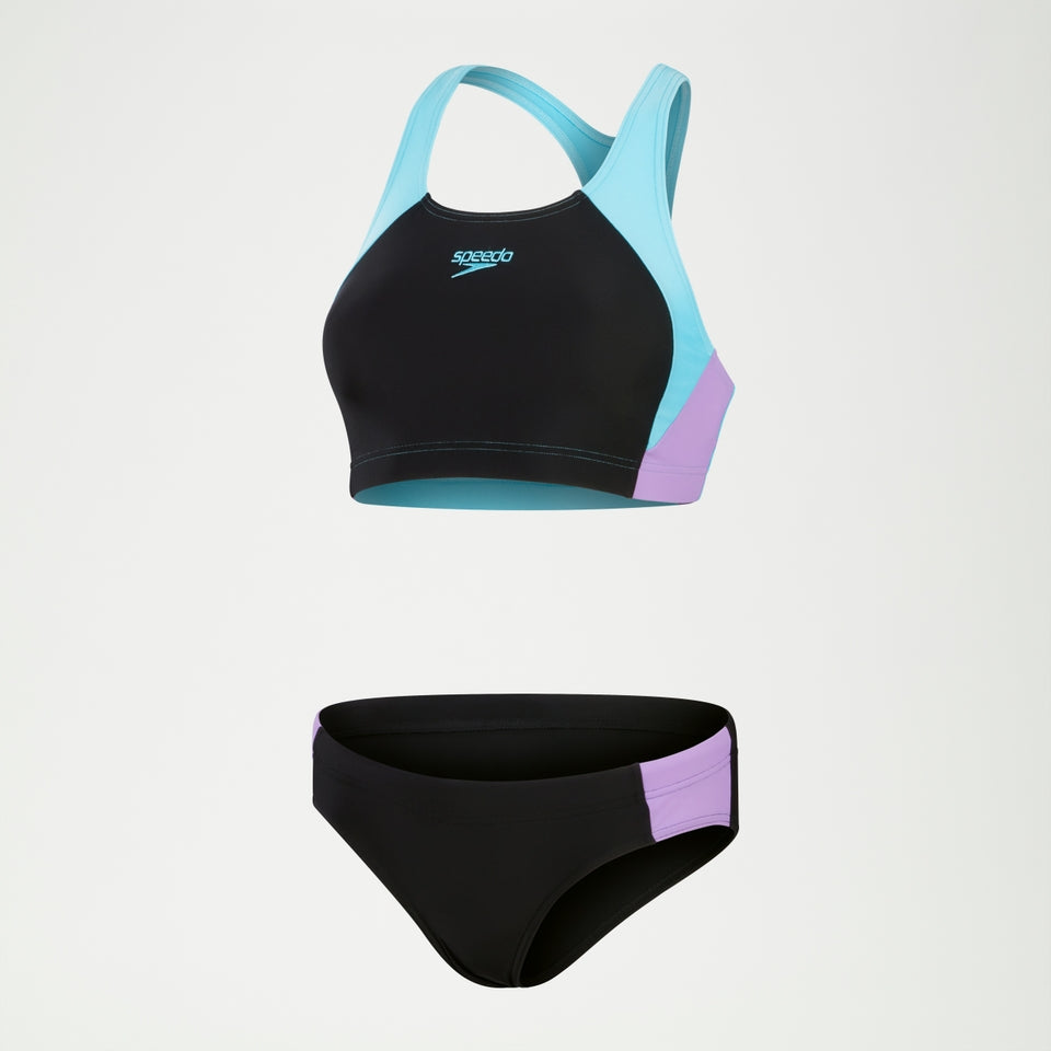 Speedo Colourblock Splice Bikini Black/Purple