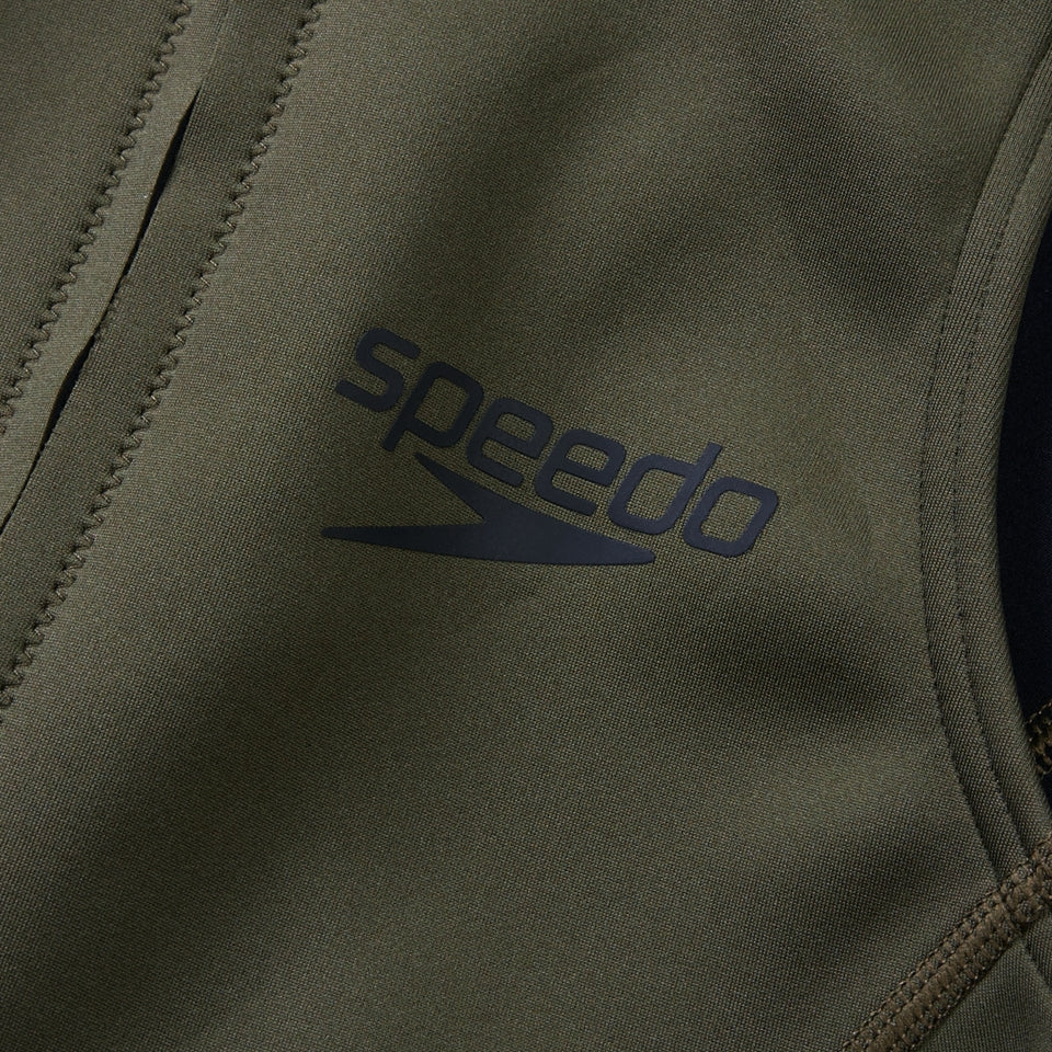 Speedo Sleeveless Thermal Swimsuit Black/Green