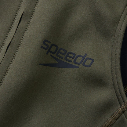 Speedo Sleeveless Thermal Swimsuit Black/Green