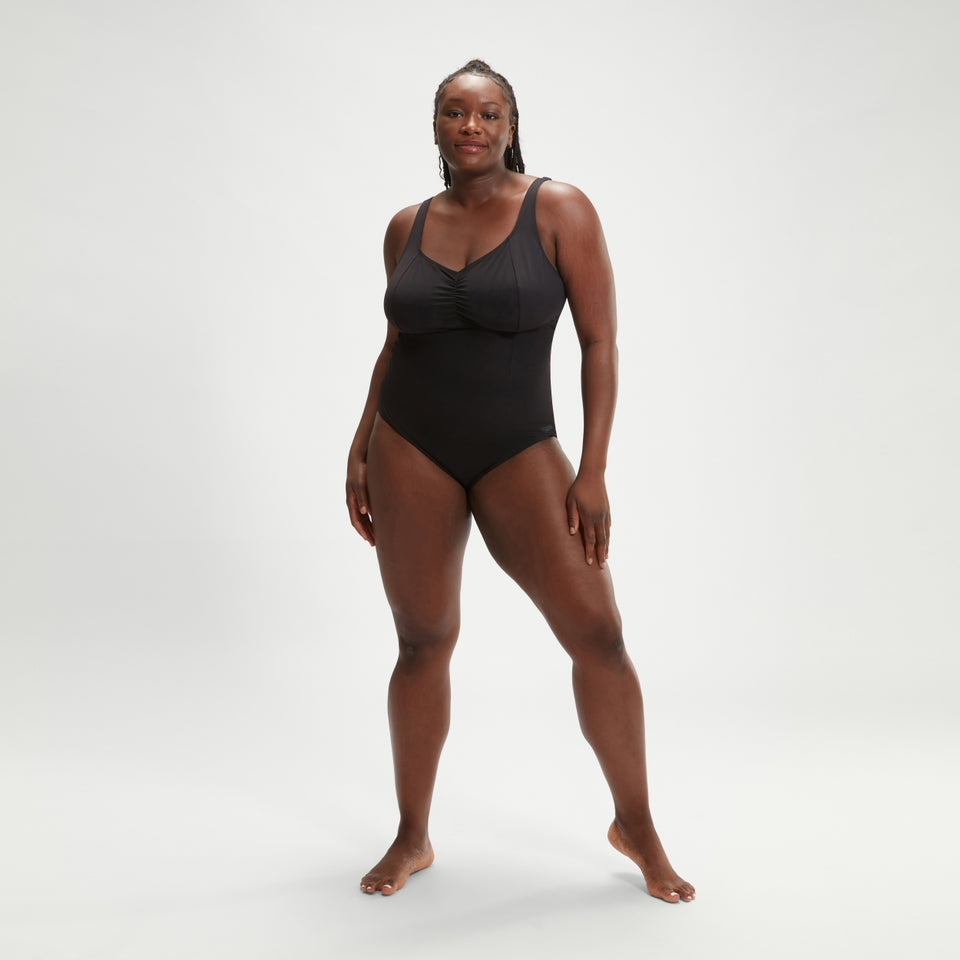 Speedo Plus Size Shaping AquaNite Swimsuit Black