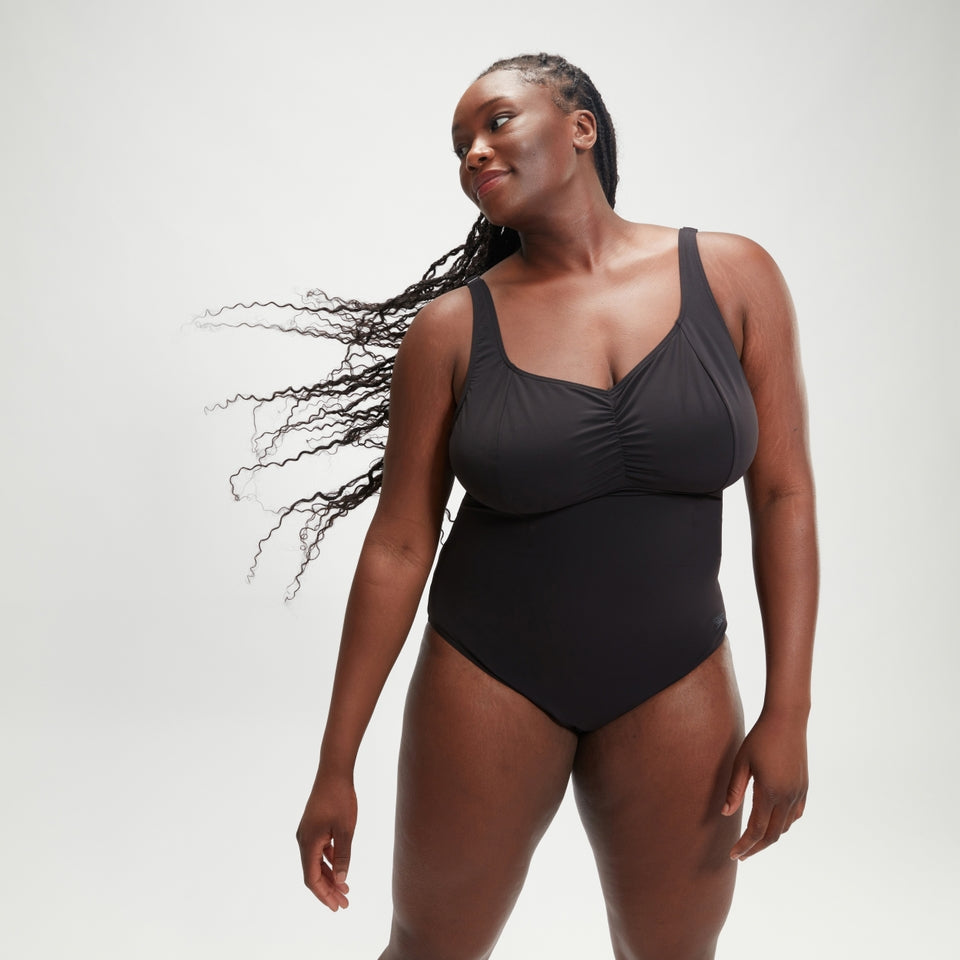 Speedo Plus Size Shaping AquaNite Swimsuit Black