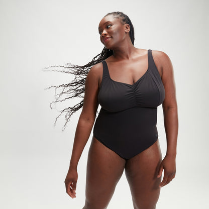 Speedo Plus Size Shaping AquaNite Swimsuit Black
