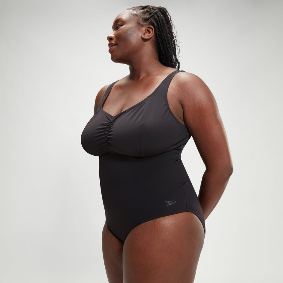 Speedo Plus Size Shaping AquaNite Swimsuit Black