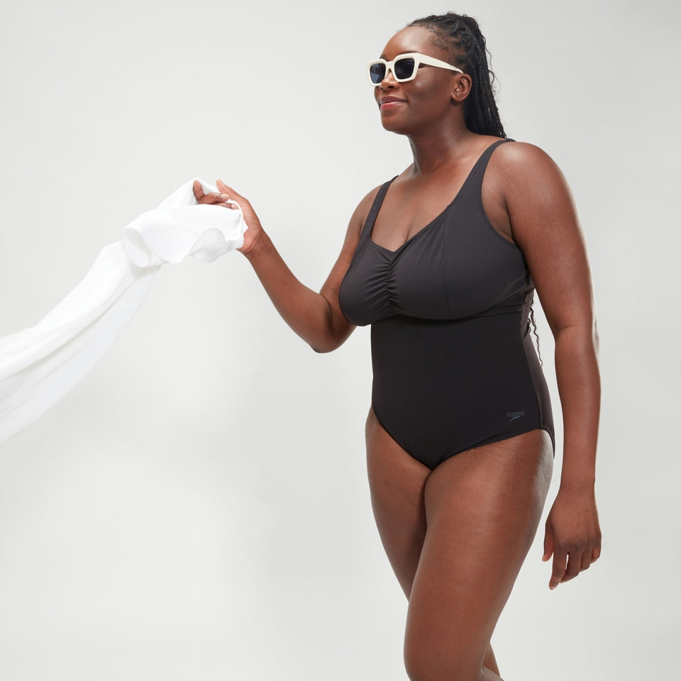 Speedo Plus Size Shaping AquaNite Swimsuit Black
