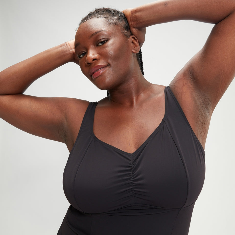 Speedo Plus Size Shaping AquaNite Swimsuit Black