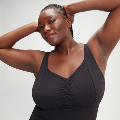 Speedo Plus Size Shaping AquaNite Swimsuit Black