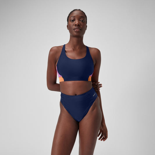 Speedo Colourblock Bikini Top Blue