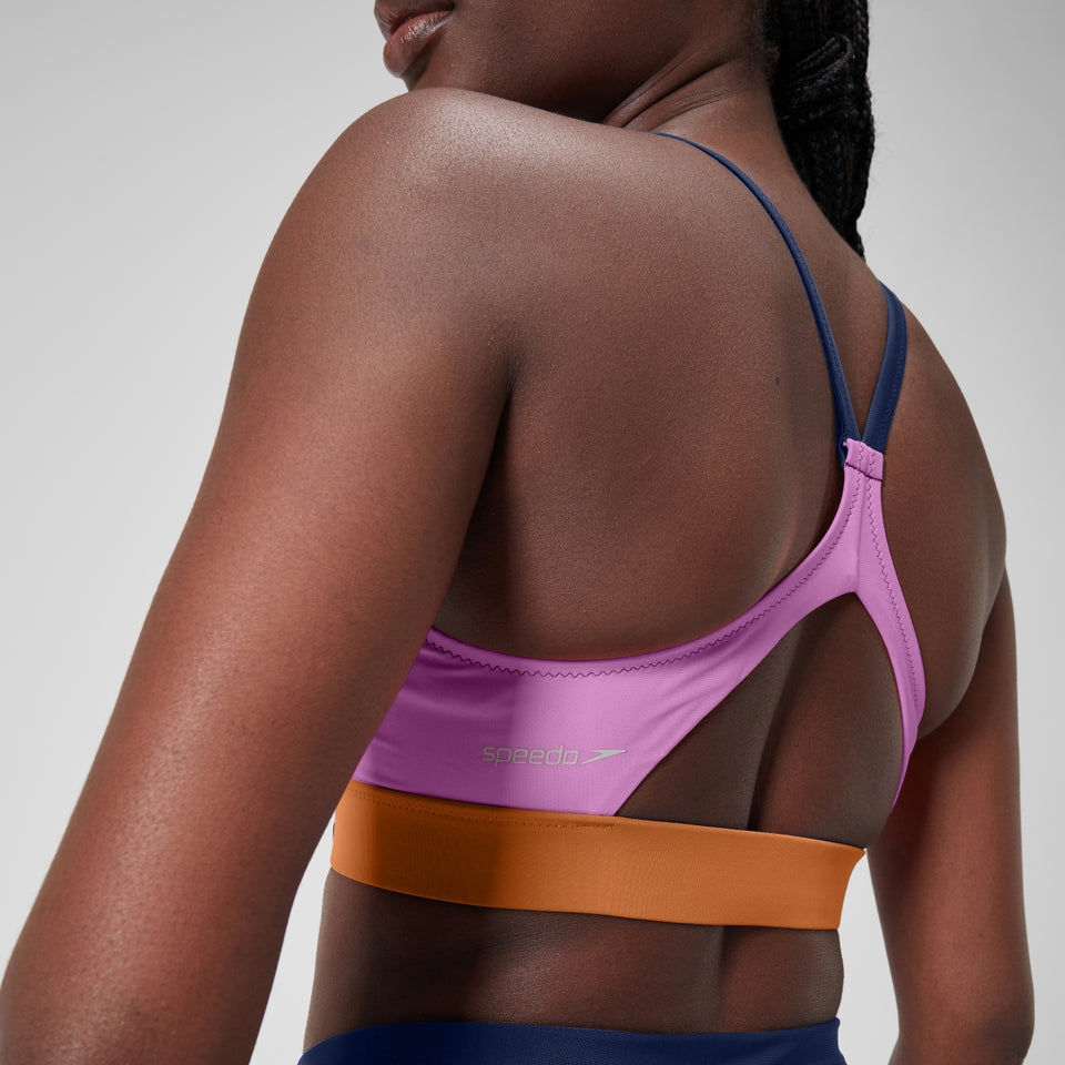 Speedo Colourblock Bikini Top Blue