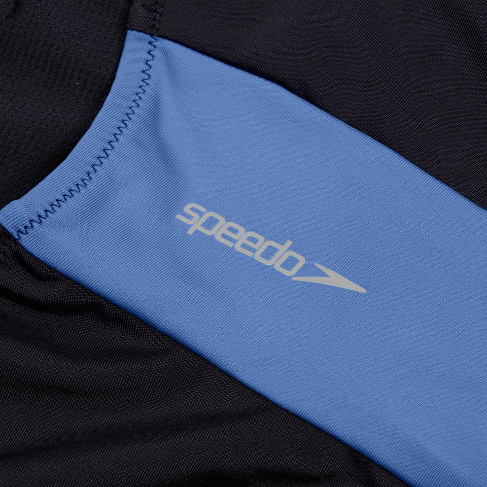 Speedo Colourblock Zip Swimsuit Black/Red