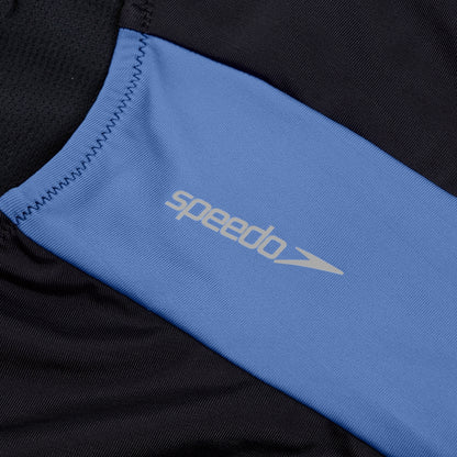 Speedo Colourblock Zip Swimsuit Black/Red