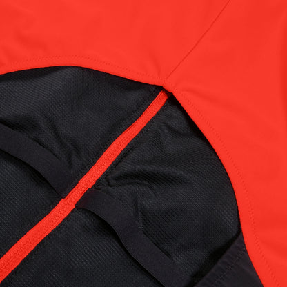 Speedo Colourblock Long Sleeve Zip Swimsuit Black/Red