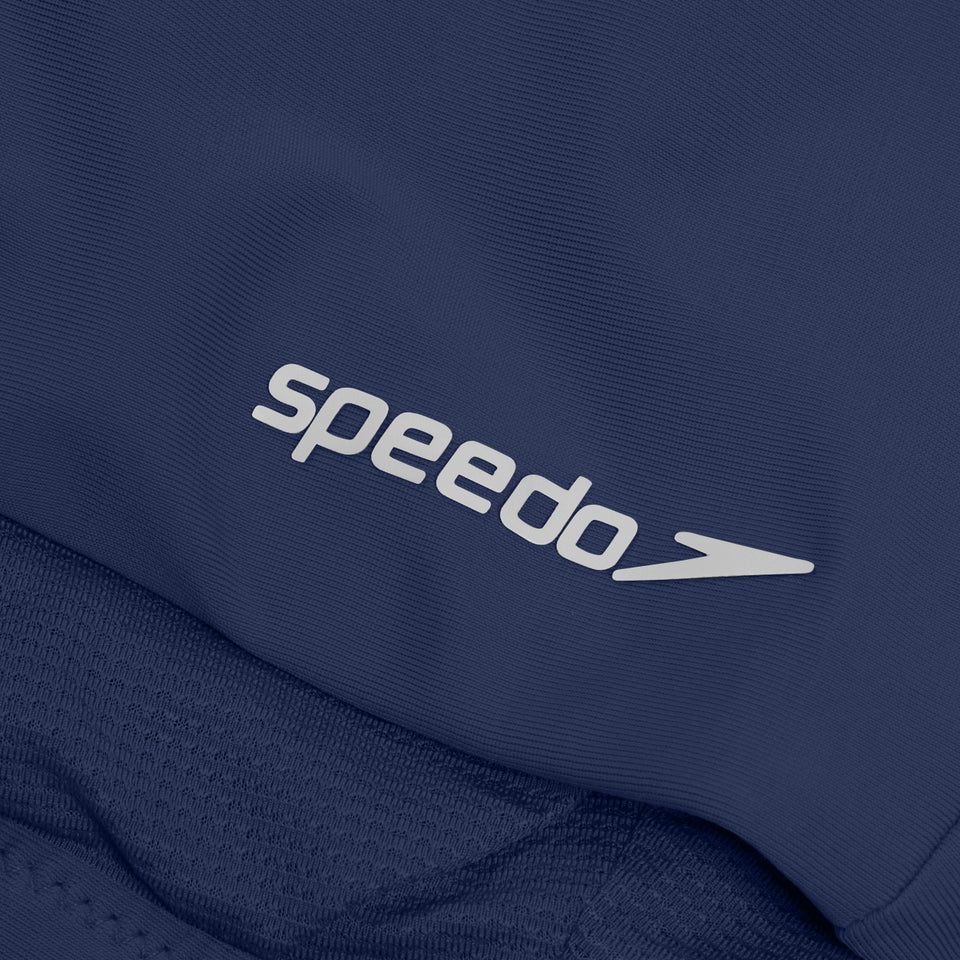 Speedo Solid Racerback Bikini Top Blue