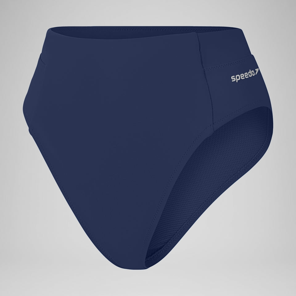 Speedo Solid Hi Waist Bottom Blue