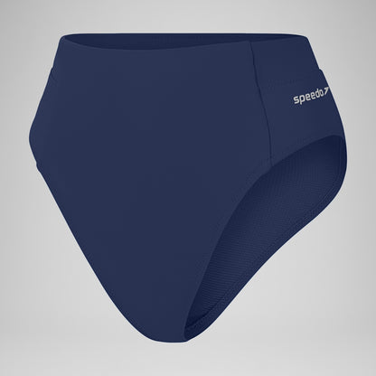 Speedo Solid Hi Waist Bottom Blue
