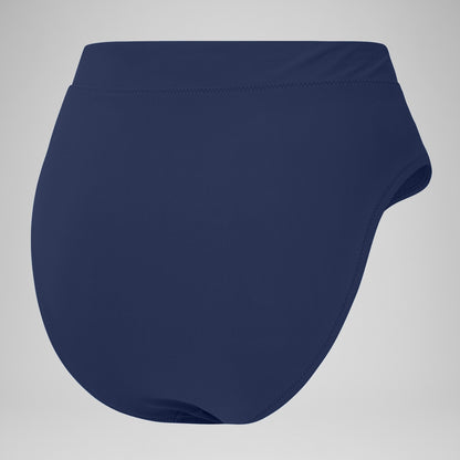 Speedo Solid Hi Waist Bottom Blue