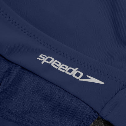 Speedo Solid Bikini Top with Mesh Blue
