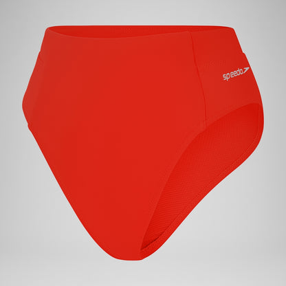 Speedo Solid Hi Waist Bottom Red