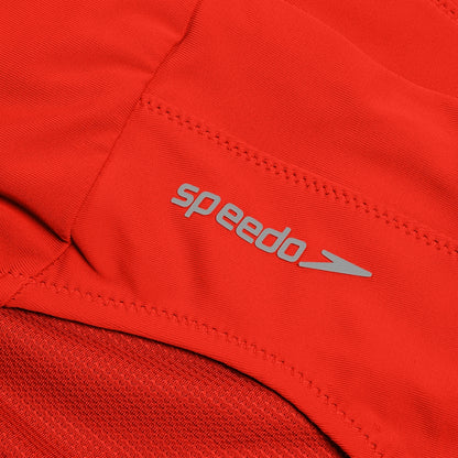 Speedo Solid Hi Waist Bottom Red