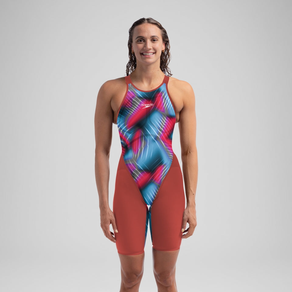 Speedo Fastskin LZR Pure Valor 2.0 Openback Kneeskin Red/Blue