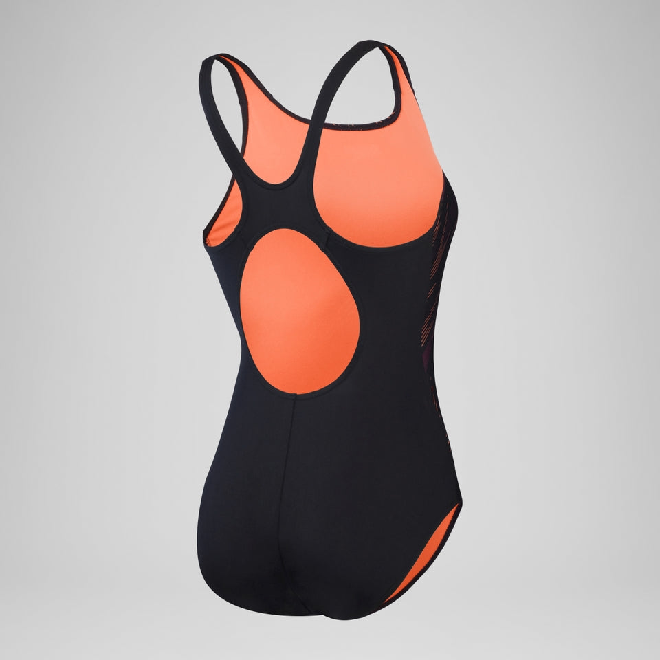 Speedo HyperBoom Placement Muscleback Swimsuit Black/Red