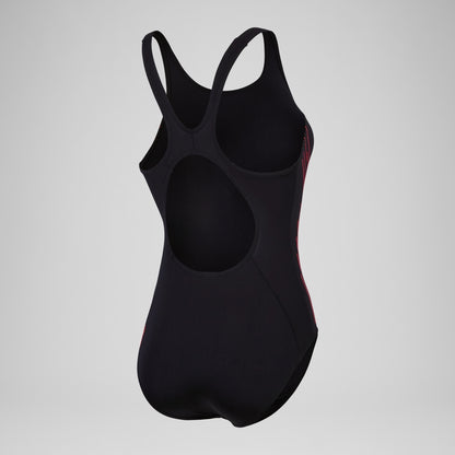 Speedo Placement Muscleback Swimsuit Black/Purple