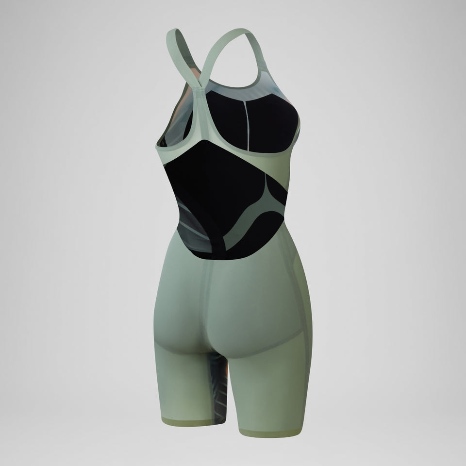 Speedo Fastskin LZR Pure Valor 2.0 Openback Kneeskin Green/Orange