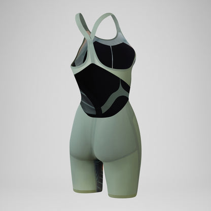 Speedo Fastskin LZR Pure Valor 2.0 Openback Kneeskin Green/Orange
