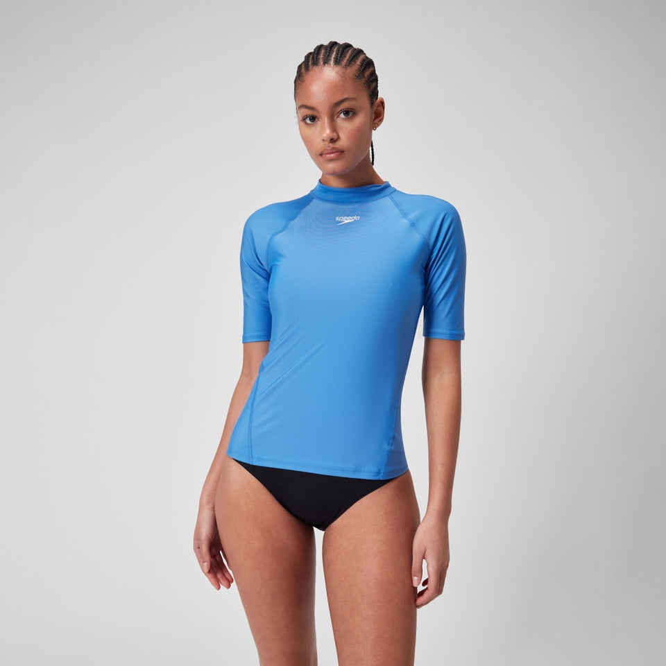Speedo Short Sleeve Rash Top Blue