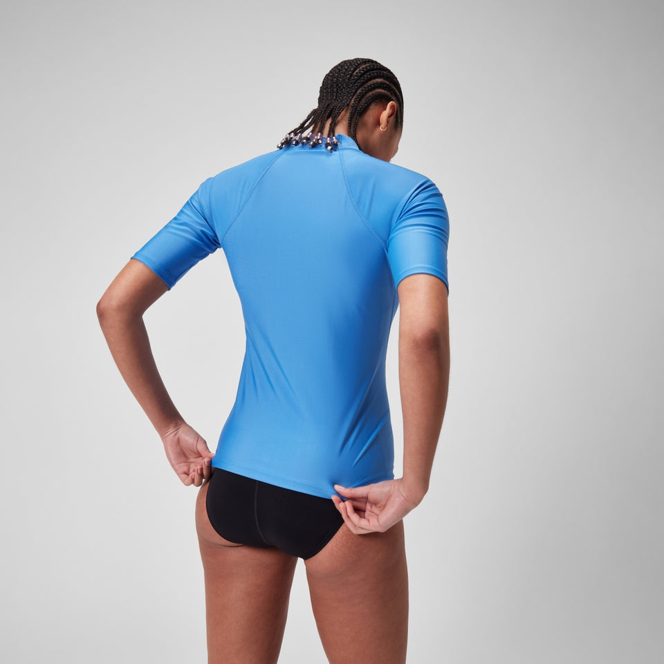 Speedo Short Sleeve Rash Top Blue