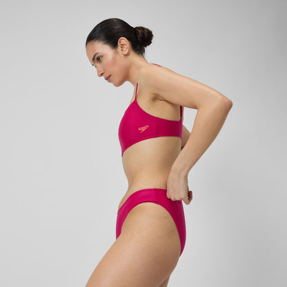 Speedo Solid Adjustable Thinstrap Bikini Purple