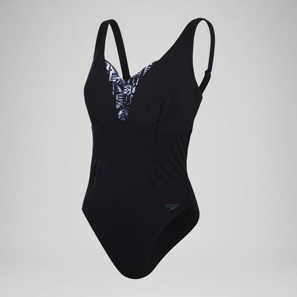 Speedo Shaping Printed OpusGem DD+ Swimsuit Black/Grey
