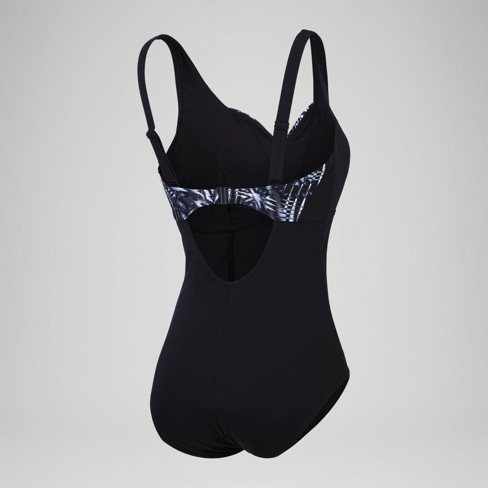 Speedo Shaping Printed OpusGem DD+ Swimsuit Black/Grey