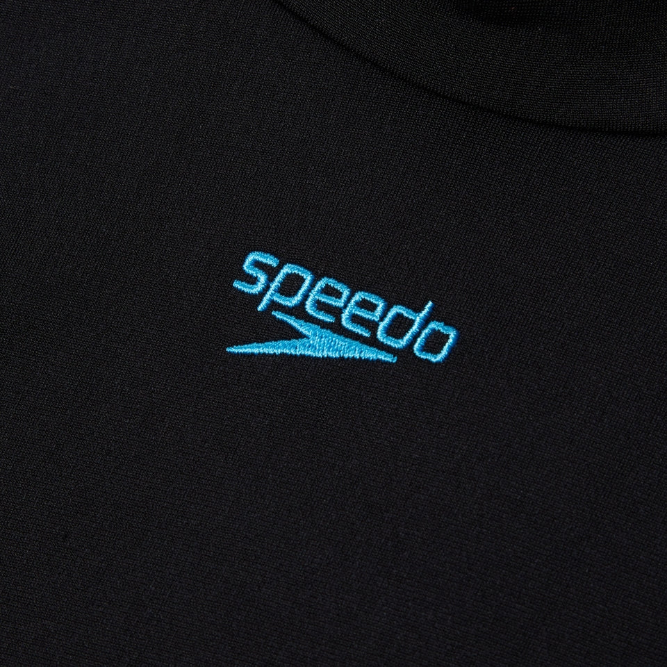 Speedo Boys' Digital Long Sleeve Rash Top Black/Blue