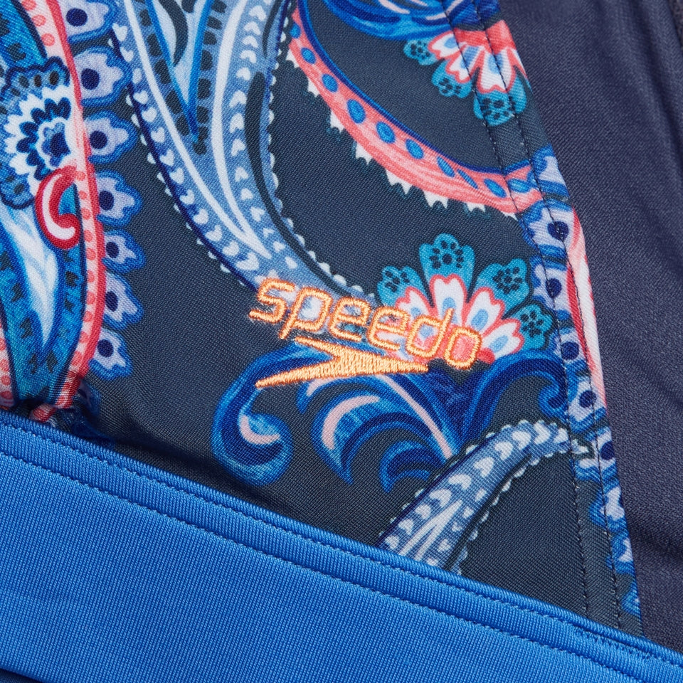 Speedo Printed Banded Triangle Bikini Blue/Navy