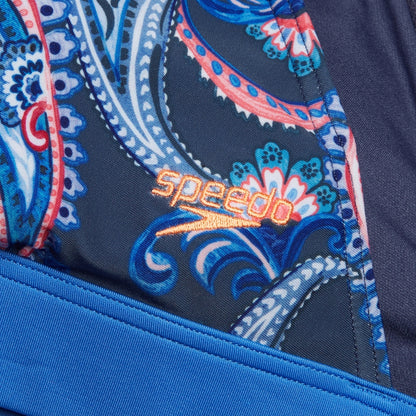 Speedo Printed Banded Triangle Bikini Blue/Navy