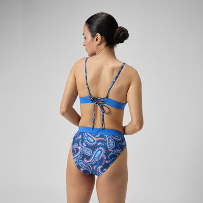 Speedo Printed Banded Triangle Bikini Blue/Navy