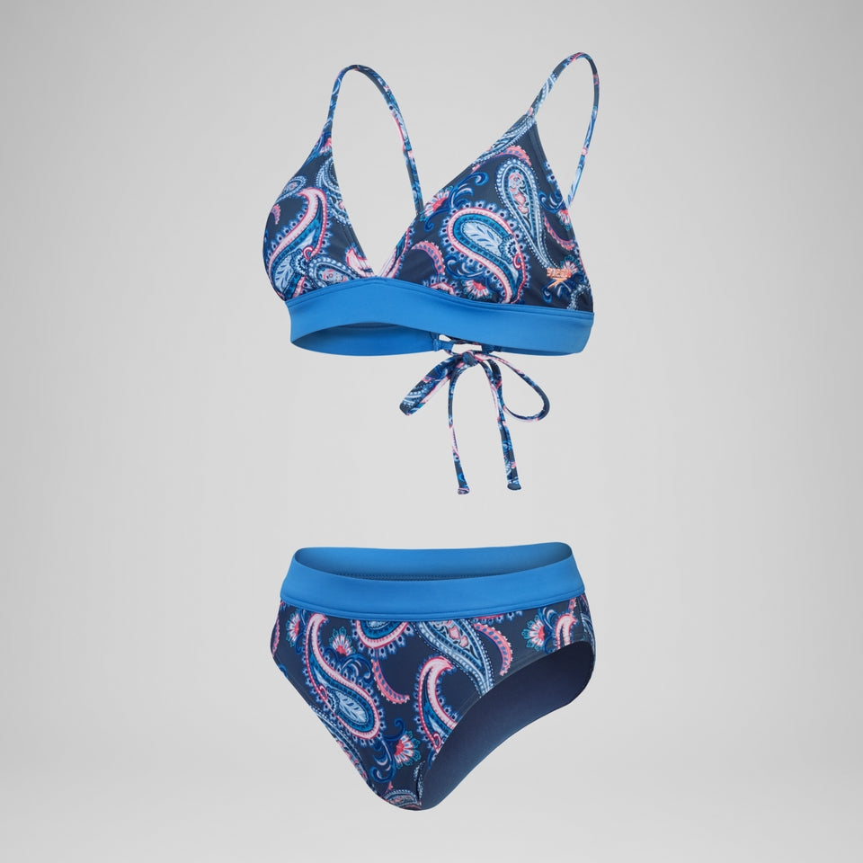 Speedo Printed Banded Triangle Bikini Blue/Navy