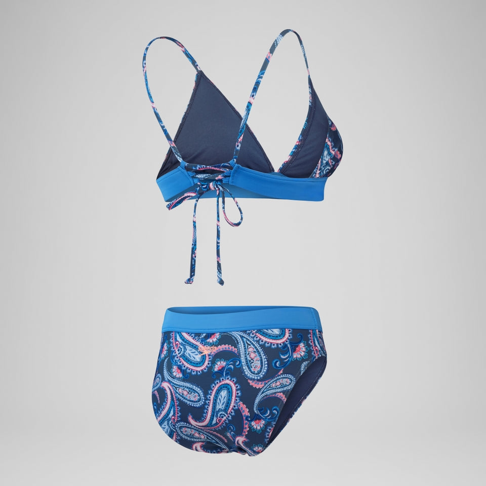 Speedo Printed Banded Triangle Bikini Blue/Navy