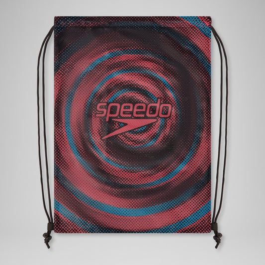 Speedo Printed  Mesh Bag Black/Red