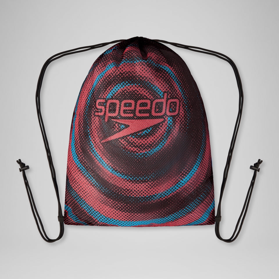 Speedo Printed  Mesh Bag Black/Red