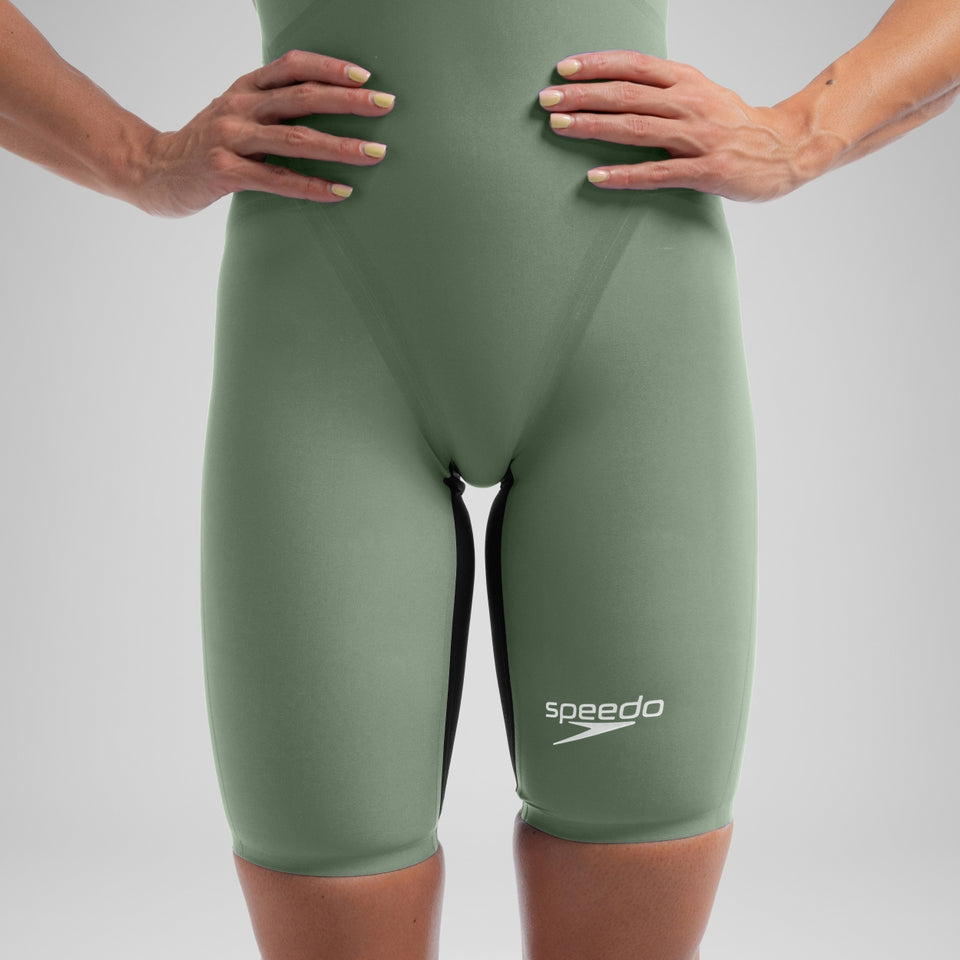Speedo Fastskin LZR Pure Valor 2.0 Openback Kneeskin Green/Black