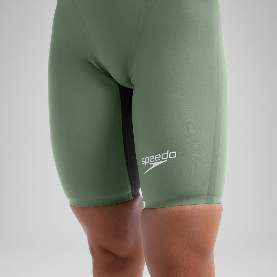 Speedo Fastskin LZR Pure Valor 2.0 Openback Kneeskin Green/Black