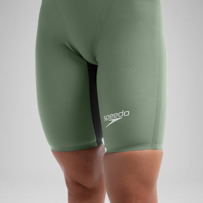 Speedo Fastskin LZR Pure Valor 2.0 Openback Kneeskin Green/Black