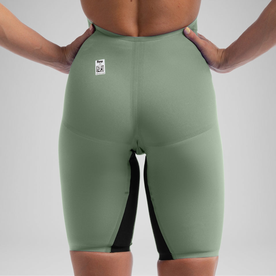 Speedo Fastskin LZR Pure Valor 2.0 Openback Kneeskin Green/Black