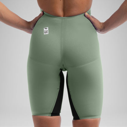 Speedo Fastskin LZR Pure Valor 2.0 Openback Kneeskin Green/Black