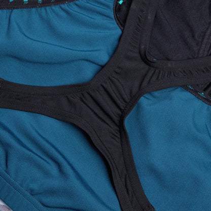 Speedo Digital Printed Medalist Swimsuit Black/Teal