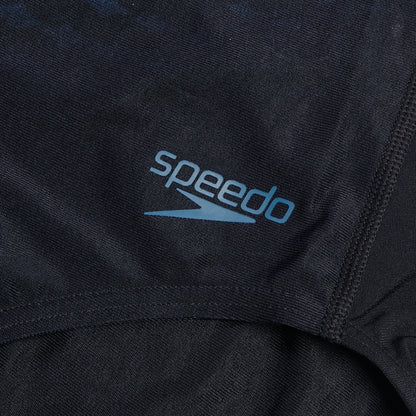 Speedo Digital Printed Medalist Swimsuit Black/Teal