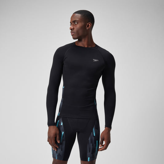Speedo Endurance+ Splice Rash Top Black/Grey