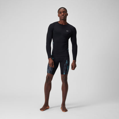 Speedo Endurance+ Splice Rash Top Black/Grey